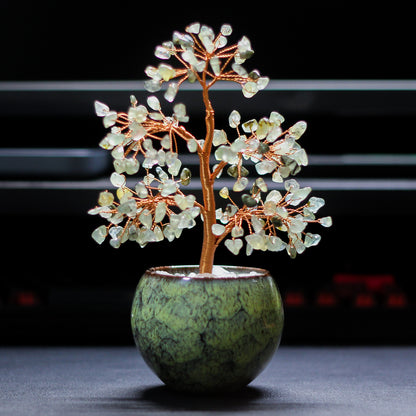 Natural Citrine Chips Crystal Money Tree, Feng Shui Lucky Crystal Ornament for Wealth & Abundance